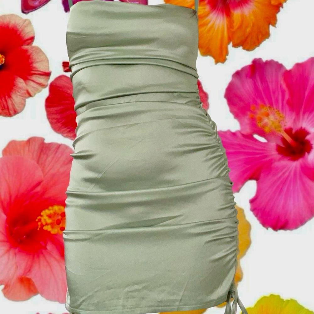green satin dress 🥝